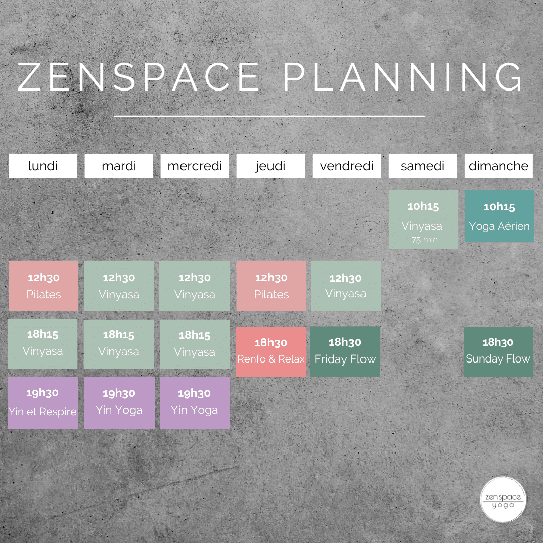 Planning juin 2026 Zenspace Planning